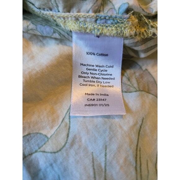 Talbots Tropical Print Long Sleeve Button Down collared shirt 3x - Picture 5 of 9